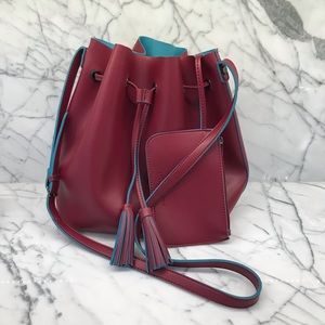 Steve Madden faux leather drawstring crossbody bag